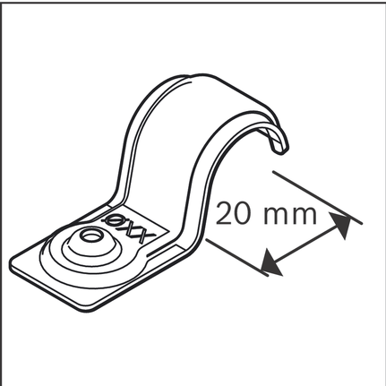금속 케이블 클램프 20mm.
